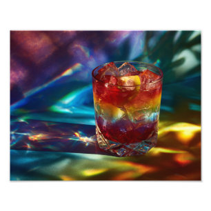 Rainbow Cocktail Prism Light Tropical Fantasy Photo Print