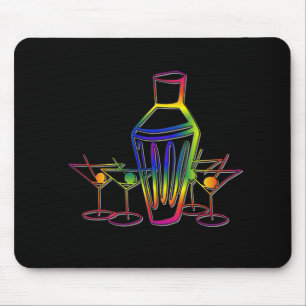 Rainbow Cocktails Mouse Pad