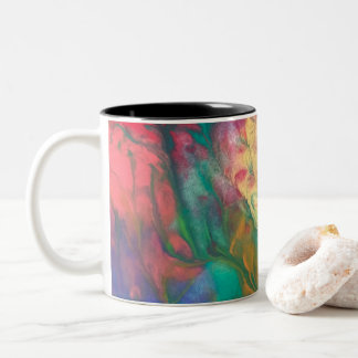 Rainbow Coffee Mug Boho Colourful Tea Beverage Cup