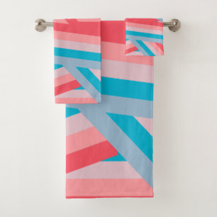 Rainbow Collage  Bath Towel Set