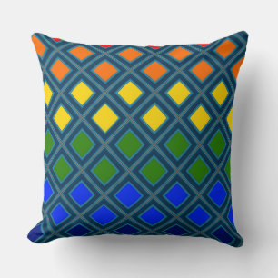 Rainbow Color in Square Cradle Cushion