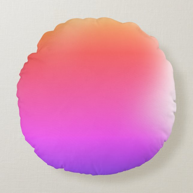 Rainbow color  round cushion (Front)