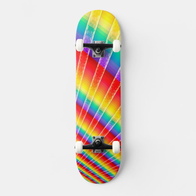 Rainbow Colorburst Skateboard (Front)