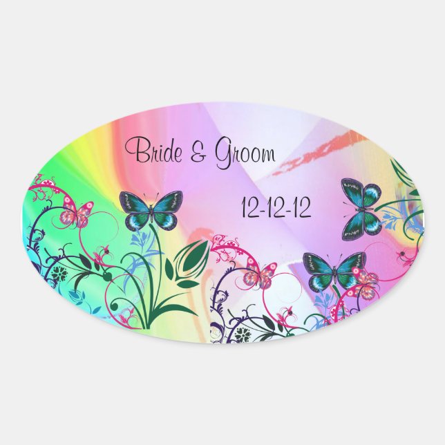 RAINBOW COLORED ENVELOPE SEAL STICKERS (Front)