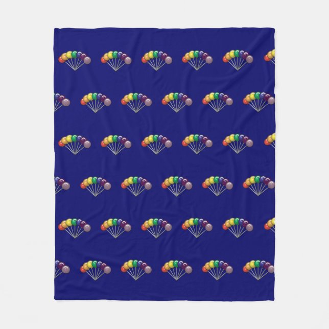 Rainbow Colored Lollipops Customizable Fleece Blanket (Front)