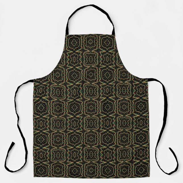 Rainbow Colored Seurat Style Pointillism Pattern Apron (Front)