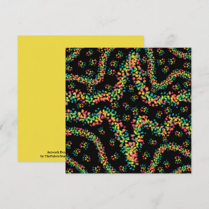 Rainbow Colored Seurat Style Pointillism Pattern Card