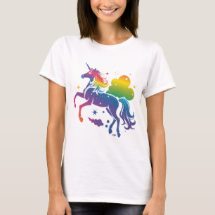 Rainbow colored unicorn design T-Shirt