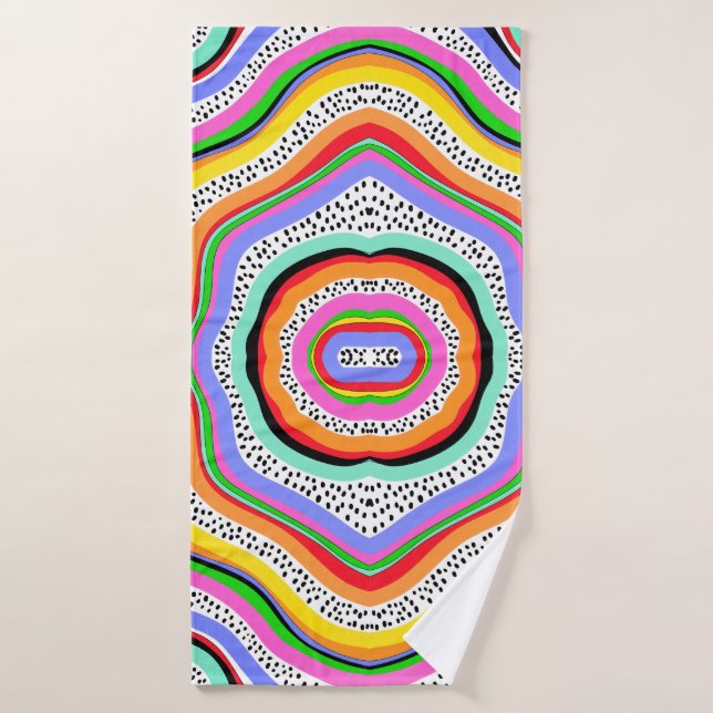 Rainbow Colors Bath Towel (Bath Towel)