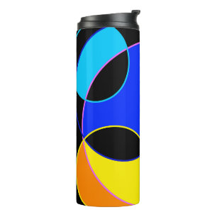 Rainbow colors circles design thermal tumbler