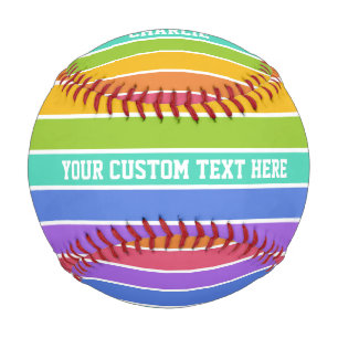 Rainbow Colors custom baseball