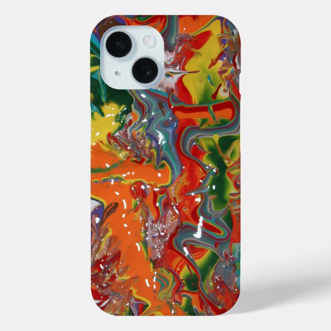 Rainbow Colour Flow Paint Art Case-Mate iPhone Case (Back)