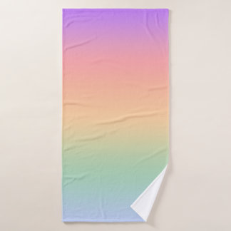 Rainbow colour gradient background bath towel