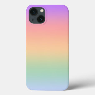 Rainbow colour gradient background iPhone 13 case
