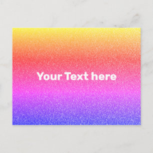 Rainbow Colour Gradient Ombre Texture Textured Postcard