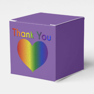 Rainbow Colour Heart Favour Box