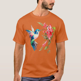 Rainbow Colour Hummingbird Funny Bird Lover Gift  T-Shirt