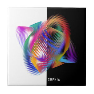 Rainbow colour light ceramic tile