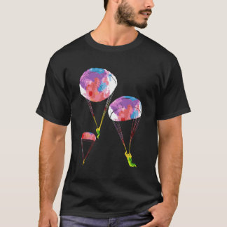 Rainbow Colour Parachute Skydiving Skydiver T-Shirt