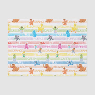 Rainbow Colour Sesame Pals Pattern Tissue Paper