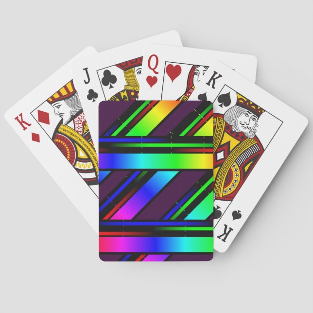 rainbow colour spectrum playing cards (Back)