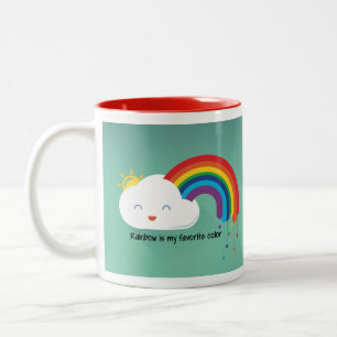 Rainbow Colour Two-Tone Coffee Mug
