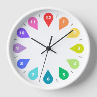 Rainbow Colour Wheel Modern Artist Wall Clock Kids