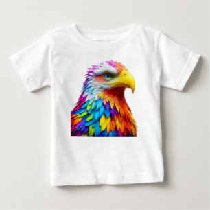 Rainbow Coloured Bald Eagle-65456 Baby T-Shirt