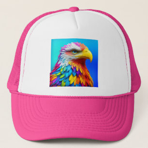 Rainbow Coloured Bald Eagle-65456 Trucker Hat