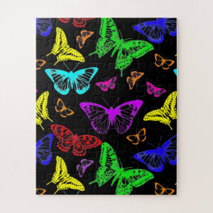 Rainbow Coloured Butterflies Flying Jigsaw Puzzle