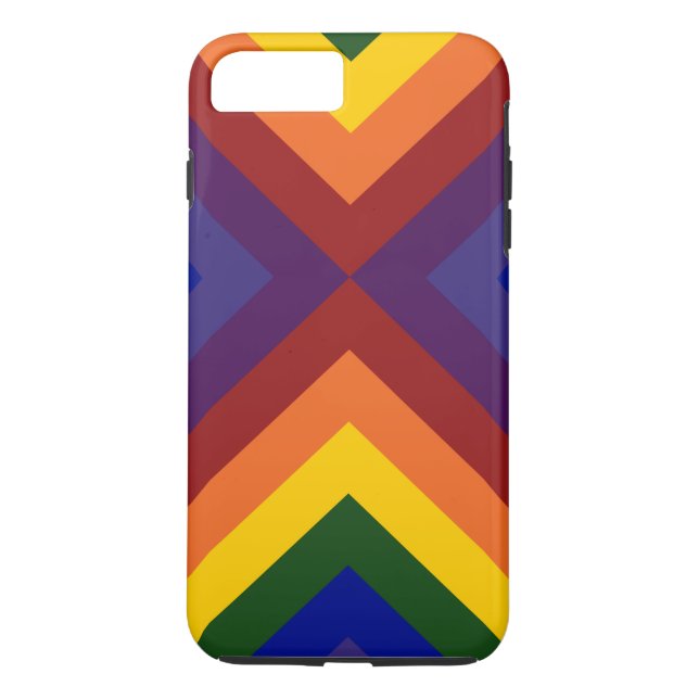 Rainbow Coloured Chevrons iPhone 8 Plus/7 Plus Cas Case-Mate iPhone Case (Back)