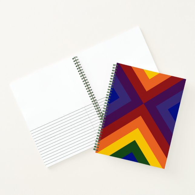 Rainbow Coloured Chevrons Sketch Notes Notebook (Inside)