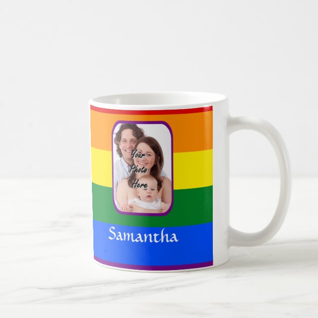 Rainbow coloured coffee mug (Right)