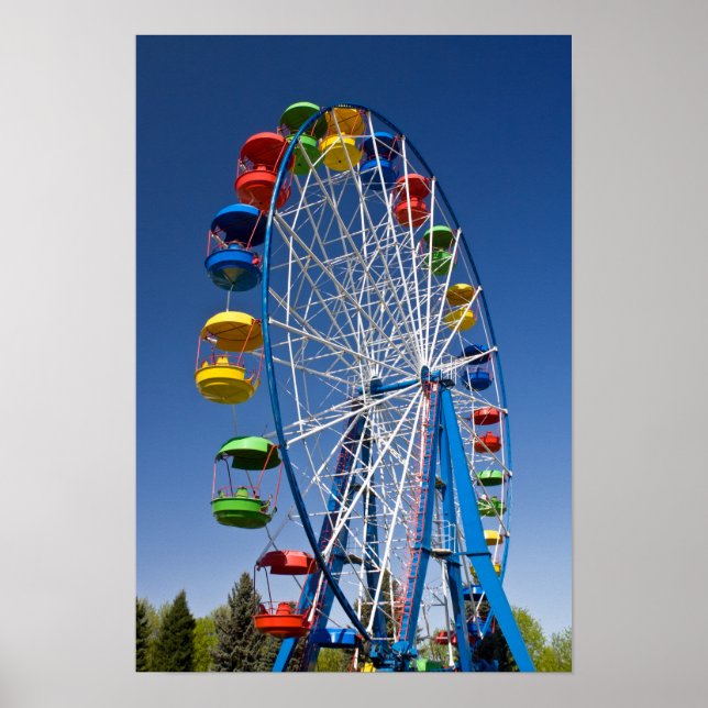 Rainbow Coloured Ferris Wheel Poster (Front)