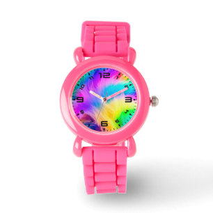Rainbow Coloured Fur Design-75293 Watch