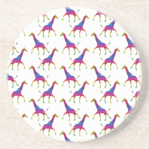 Rainbow Coloured Giraffe Coaster