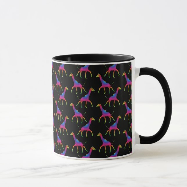 Rainbow Coloured Giraffe Mug (Right)