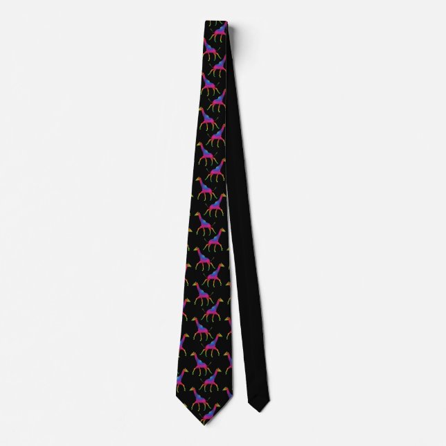 Rainbow Coloured Giraffe Tie (Front)