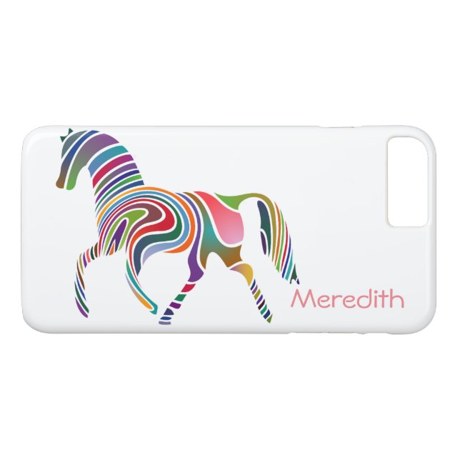 Rainbow coloured girly magical horse Case-Mate iPhone case (Back (Horizontal))