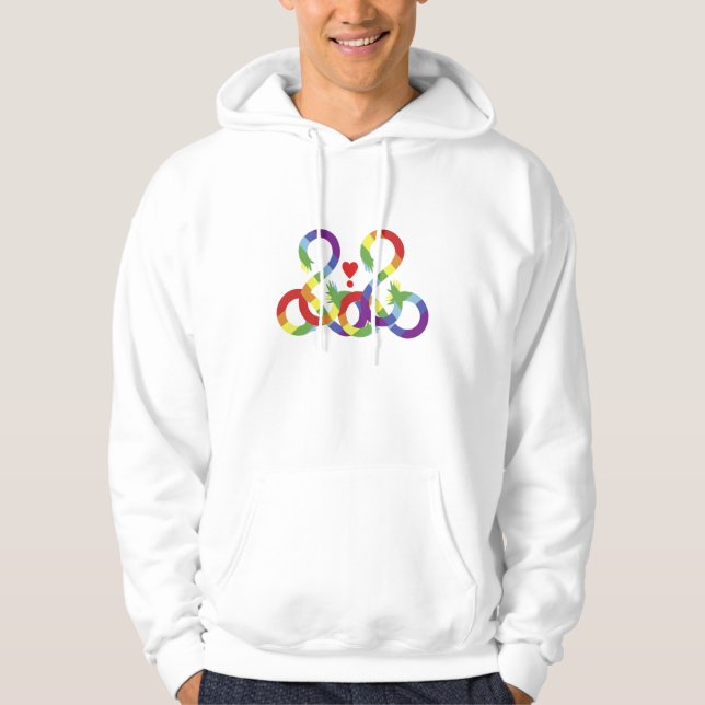Rainbow, coloured hands. T-Shirt Hoodie (Front)