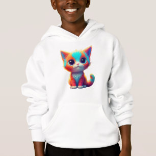 Rainbow Coloured Kitten Cartoon-85748
