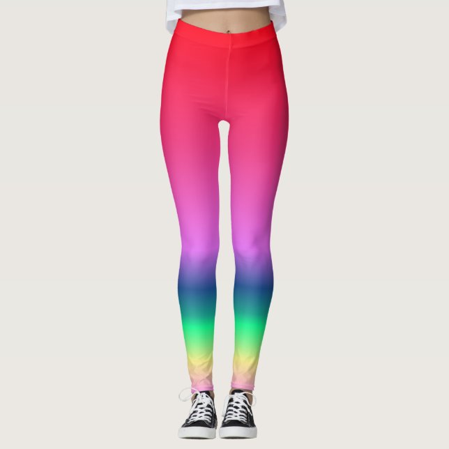 Rainbow Coloured Leggings (Front)