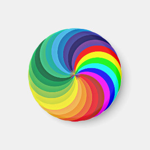 Rainbow Coloured Mandala-46556 Magnet