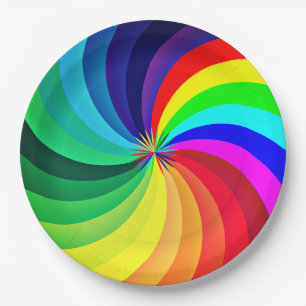 Rainbow Coloured Mandala-46556 Paper Plate