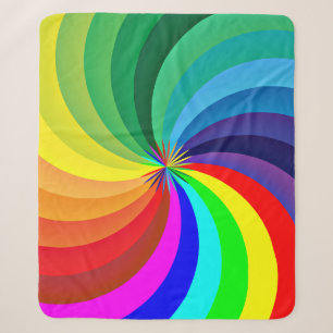Rainbow Coloured Mandala-46556 Sherpa Blanket