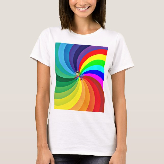Rainbow Coloured Mandala-46556 T-Shirt (Front)