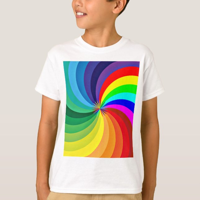 Rainbow Coloured Mandala-46556 T-Shirt (Front)