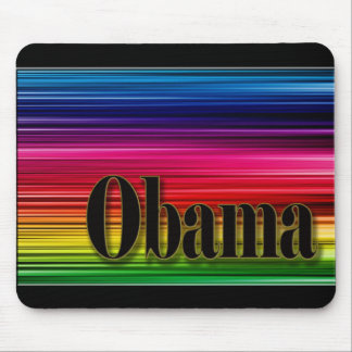 Rainbow coloured Obama mousepad