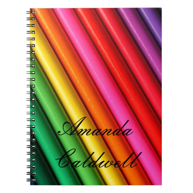 Rainbow coloured pencils notebook (Front)