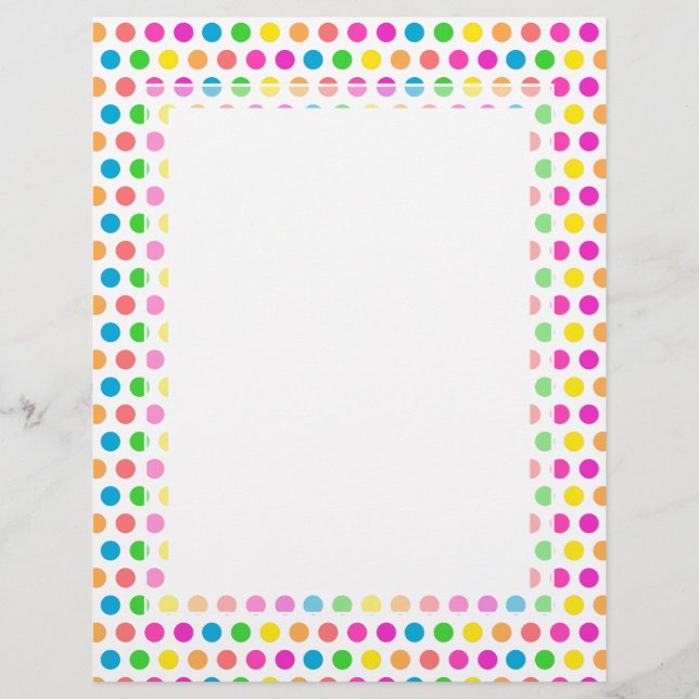 Rainbow Coloured Polka Dots Fun Happy Pattern (Front)